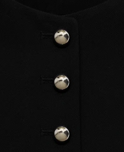 Mango Gabo Vest In Black