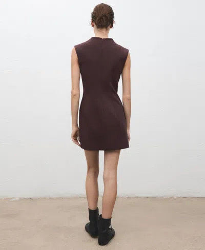 Mango Melo Sleeveless Dress In Brown