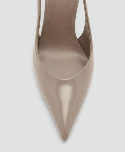 Mango Women's Patent Heeled Shoes In Neutral