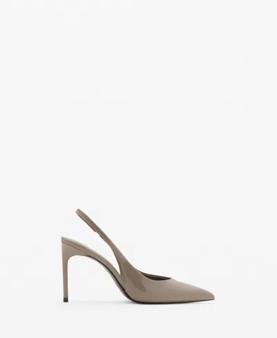 Mango Women's Patent Heeled Shoes In Neutral
