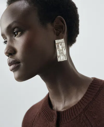 Mango Chunky Knit Wool-blend Cardigan Chocolate In Brown