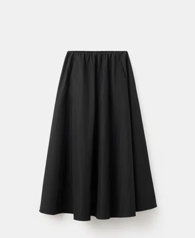 Mango Women's Long Flared Skirt In Black