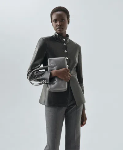 Mango Women's Belt Straight-fit Pants In Gray