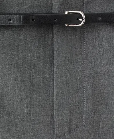 Mango Women's Belt Straight-fit Pants In Gray