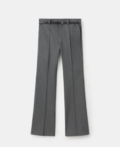 Mango Women's Belt Straight-fit Pants In Gray