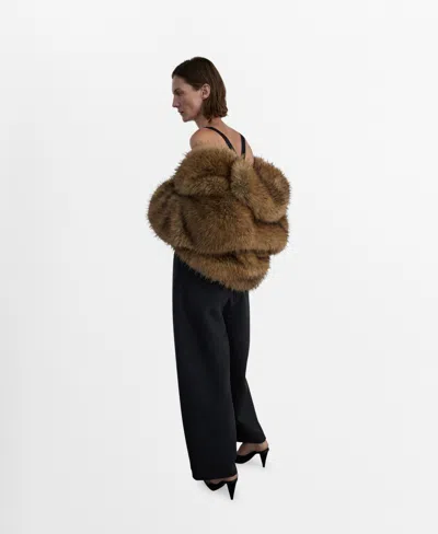 Mango Women's Wool Balloon Pants In Black