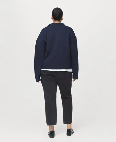 Mango Women's Mid-rise Straight Jeans In Black