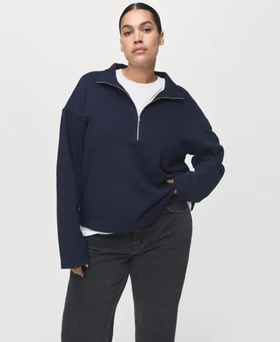 Mango Women's Mid-rise Straight Jeans In Black