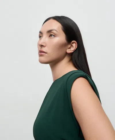 Mango Women's Ruched Long Jumpsuit In Green