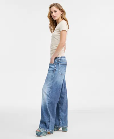 Guess Women's Low-rise Relaxed Baggy Jeans In Blue