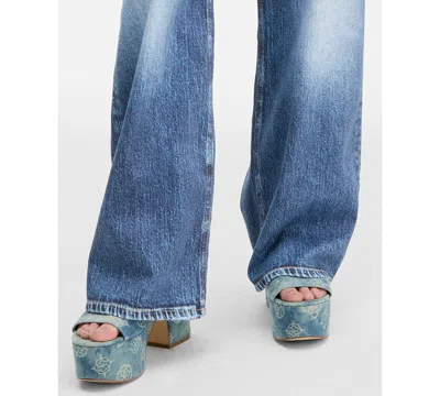 Guess Women's Low-rise Relaxed Baggy Jeans In Blue