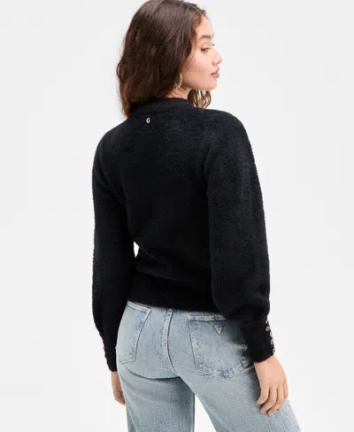 Guess Women's Yuki Neck-cutout Sweater In Black
