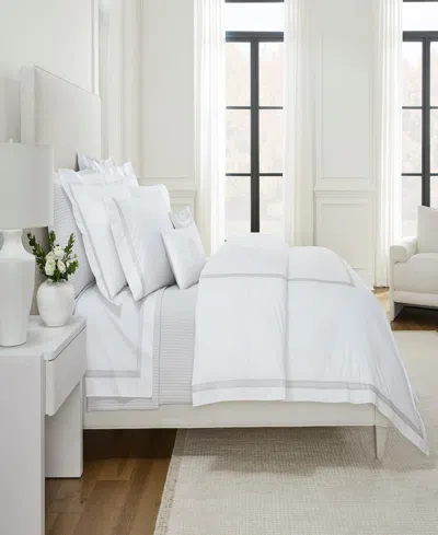 Sferra Estate Woven Cotton Flat Sheet, Twin In White