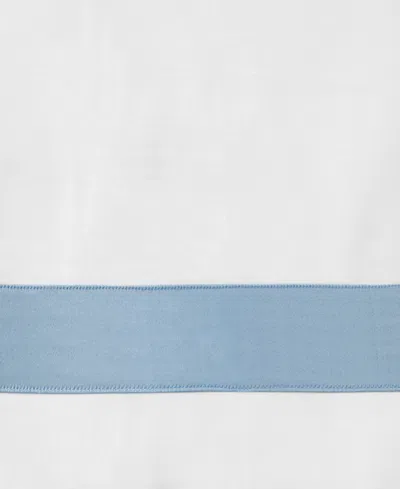 Sferra Estate Woven Cotton Flat Sheet, Twin In Blue