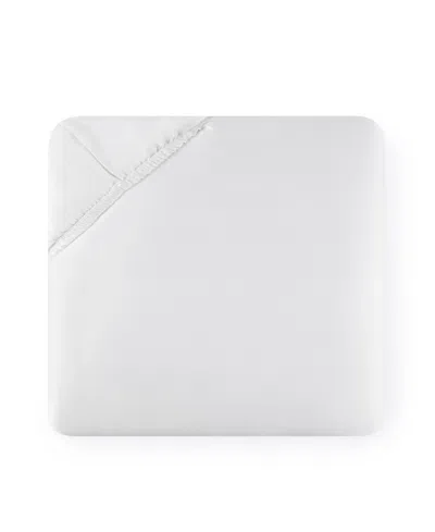 Sferra Fiona Cotton Fitted Sheet, Twin In White