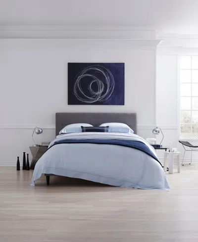 Sferra Fiona Cotton Flat Sheet, Twin In Gray