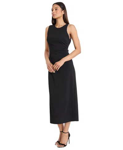Donna Morgan Women's Jewel Detail Trim Dress In Black