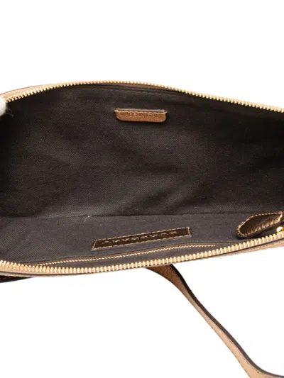 Pre-owned Burberry 2000-2017 Metallic Leather Parmoor Shoulder Bag In Gold