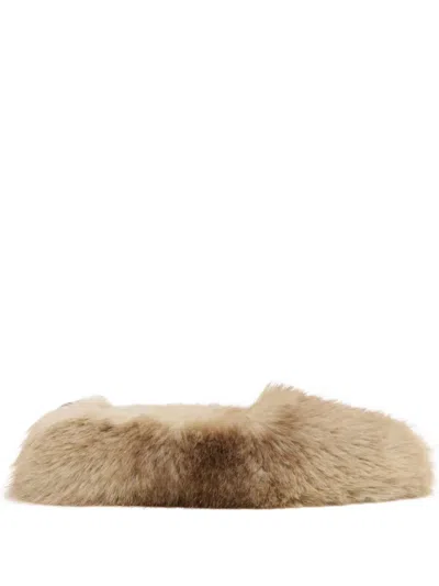 Apparis Magda Mink Flat Slipper In Neutral