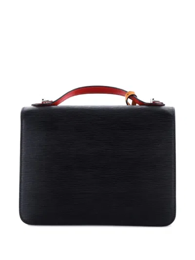 Pre-owned Louis Vuitton Neo Monceau Handbag Epi Leather Satchel In Black