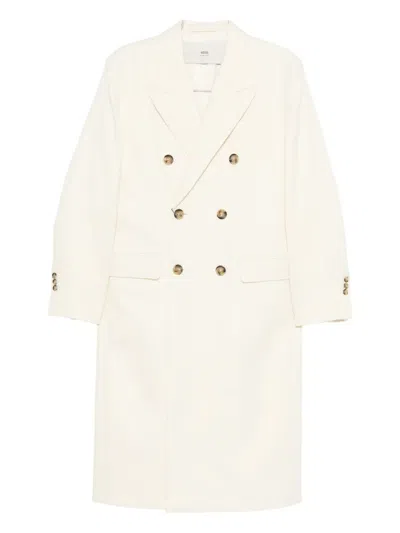 Ami Alexandre Mattiussi Double-breasted Coat In Neutral
