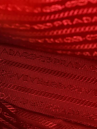 Pre-owned Prada Gardener's Saffiano Leather Medium Tote Bag In Red