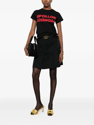 Valentino Apollon Dionysos Graphic Print Crew Neck T-shirt In Black