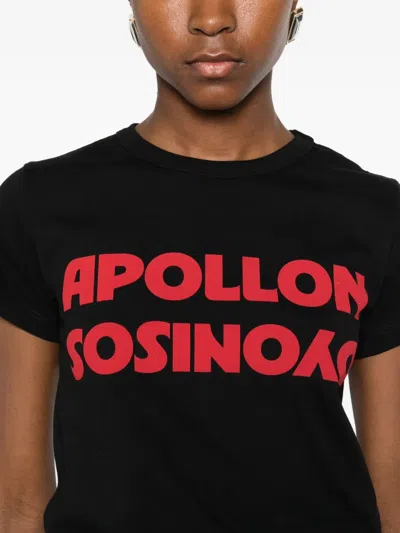 Valentino Apollon Dionysos Graphic Print Crew Neck T-shirt In Black