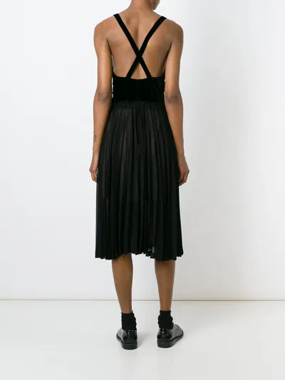 Comme Des Garçons Sheer Pleated Dress In Black