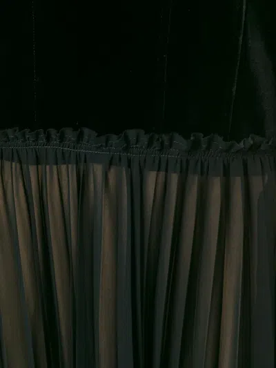 Comme Des Garçons Sheer Pleated Dress In Black