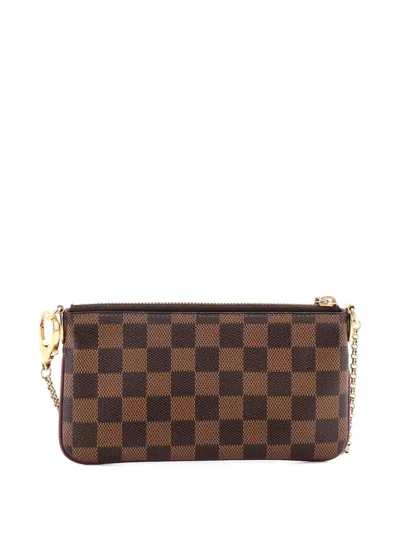 Pre-owned Louis Vuitton Milla Pochette Limited Edition Damier Mm Clutch Bag In Brown