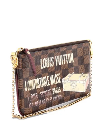 Pre-owned Louis Vuitton Milla Pochette Limited Edition Damier Mm Clutch Bag In Brown