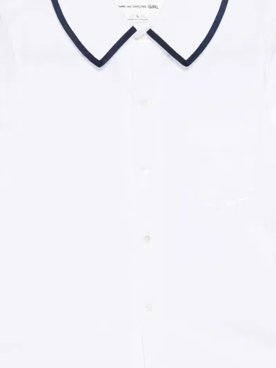 Comme Des Garcons Girl White Cotton Shirt In White