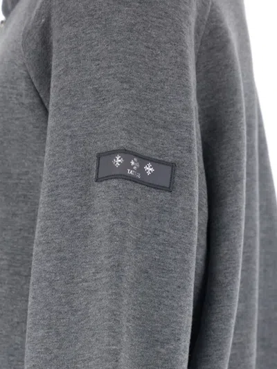 Tatras Baccaro Grey Sweatshirt With Hood And Logo Patch On The Sleeve In Cotton Man In Gray