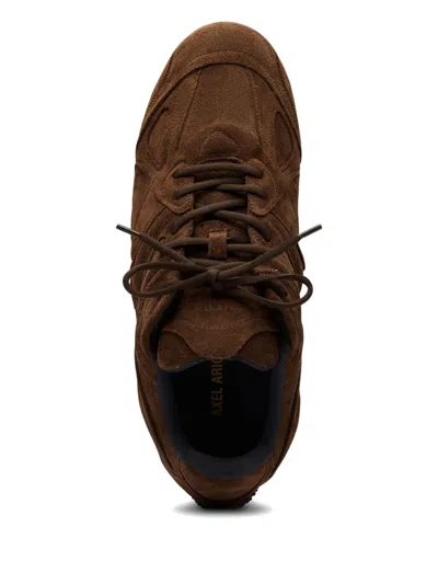 Axel Arigato Slow Runner Suede Panelled Sneakers In Brown