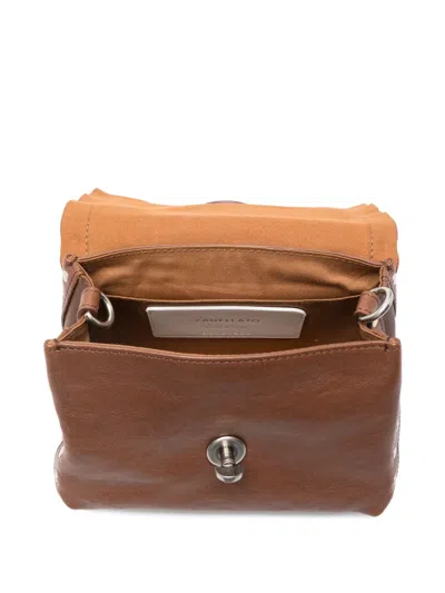 Zanellato Structured Shoulder Bag Top Handle Design In Brown