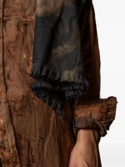 Aleksandr Manamïs Bouquet-print Scarf In Green