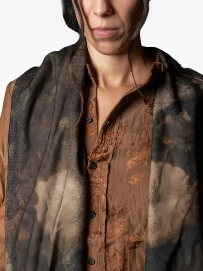 Aleksandr Manamïs Bouquet-print Scarf In Green