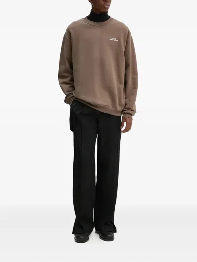 Les Deux Logo-embroidered Sweatshirt In Brown