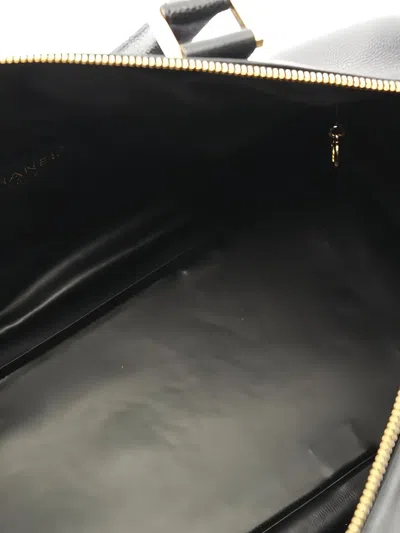 Pre-owned Chanel 1991-1994 Coco Mark Leather Tote Bag In Black