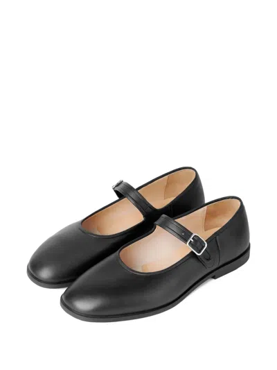 Homies Polly Buckled Ballet Flats In Black