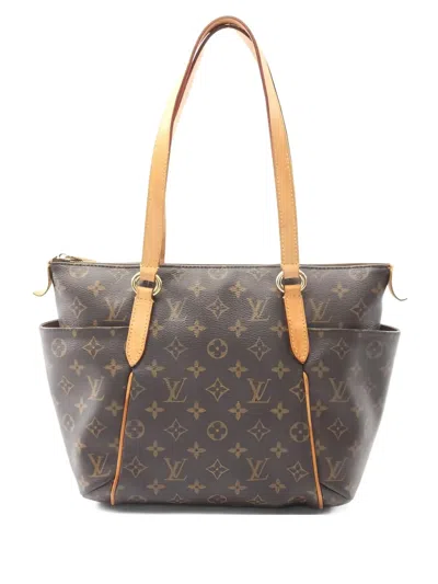 Pre-owned Louis Vuitton 2009 Monogram Shoulder Tote Bag In Brown