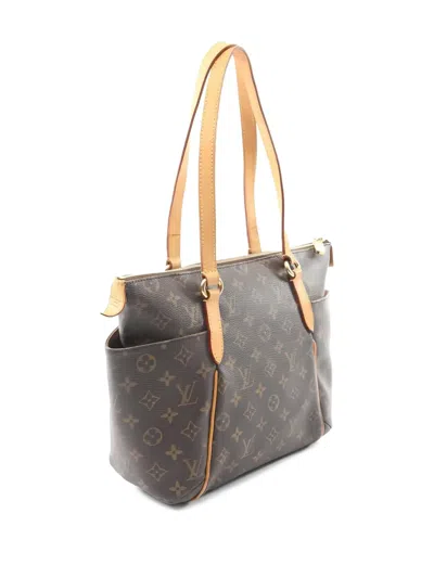 Pre-owned Louis Vuitton 2009 Monogram Shoulder Tote Bag In Brown