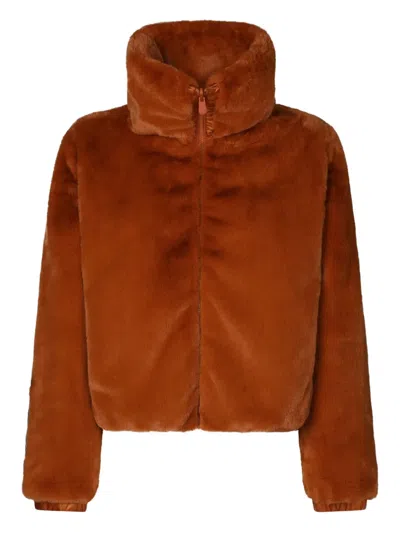 Save The Duck High-neck Jacket In Orange