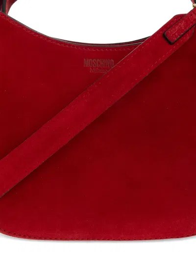 Moschino Handle Me Rounded Shoulder Bag In Brown