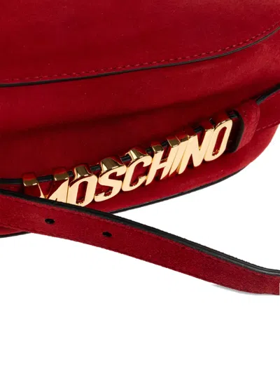 Moschino Handle Me Rounded Shoulder Bag In Brown
