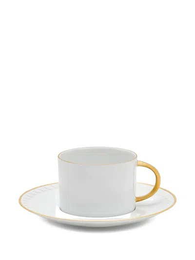 L'objet Neptune Tea Cup & Saucer (set Of Two) In White