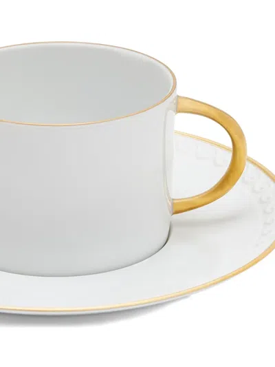 L'objet Neptune Tea Cup & Saucer (set Of Two) In White