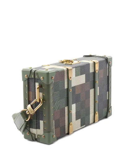 Pre-owned Louis Vuitton Damoflage Wallet Trunk In Green