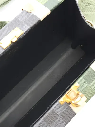 Pre-owned Louis Vuitton Damoflage Wallet Trunk In Green